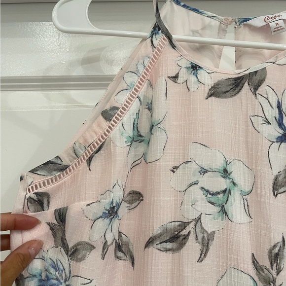 Candies Light Pink Floral Handkerchief Midi Dress - Picture 6 of 15